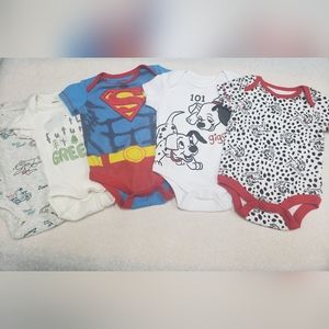 Set of 5 Newborn Baby Boy Onsies